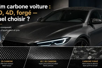 Film carbone voiture : quel type choisir entre 3D, 4D, 5D et carbone forgé ?